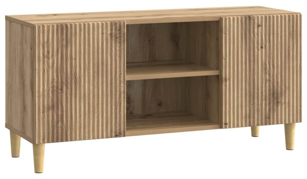 TV szekrény 102 x 34,5 x 50 cm Kézműves Tölgy Szerelt Fa
