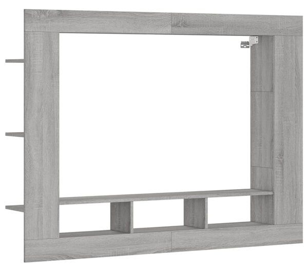 Szürke sonoma színű szerelt fa TV-szekrény 152x22x113 cm
