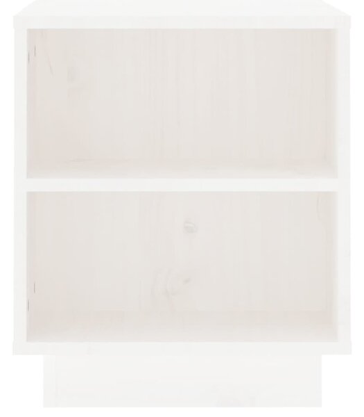 Fehér tömör fenyőfa TV-szekrény 110 x 35 x 40,5 cm