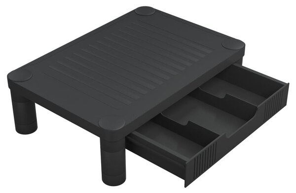 Fekete monitorállvány 43 x 30,5 x 13 cm