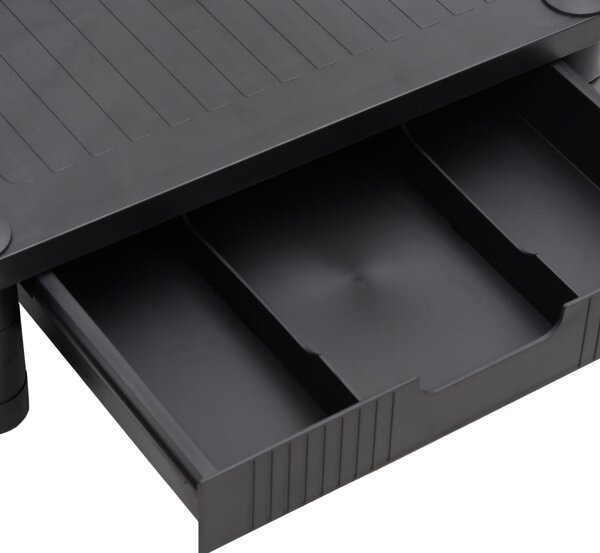 Fekete monitorállvány 43 x 30,5 x 13 cm