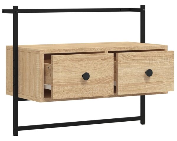 Sonoma tölgy szerelt fa fali TV szekrény 60,5x30x51 cm
