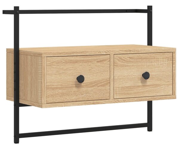Sonoma tölgy szerelt fa fali TV szekrény 60,5x30x51 cm