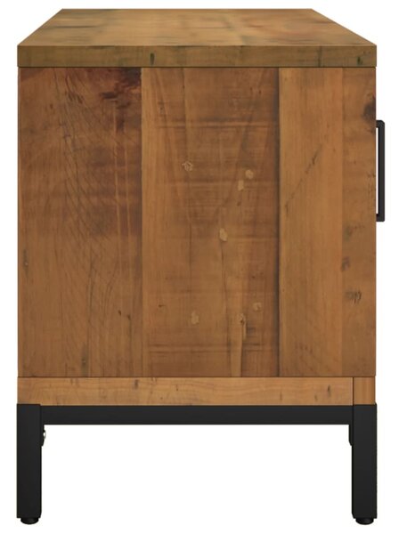Barna tömör újrahasznosított fenyőfa TV-szekrény 90x30x40 cm