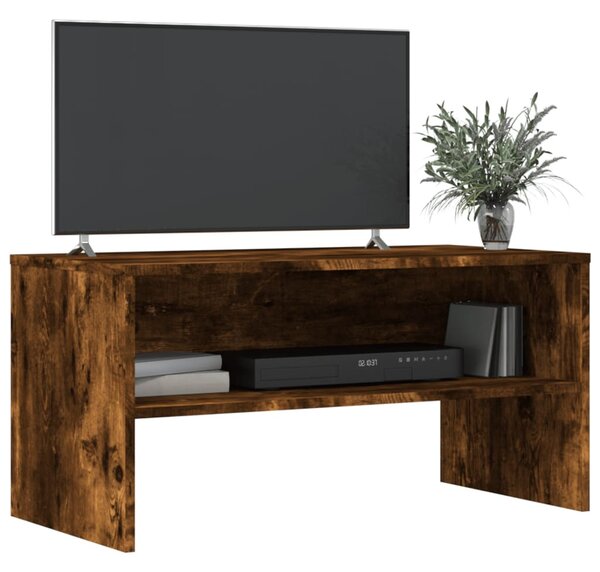 Füstös tölgy színű szerelt fa TV-szekrény 80 x 40 x 40 cm