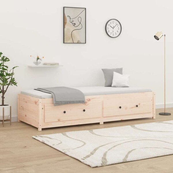 VidaXL 2FT6 Small Single tömör fenyőfa nappali ágy 75x190 cm