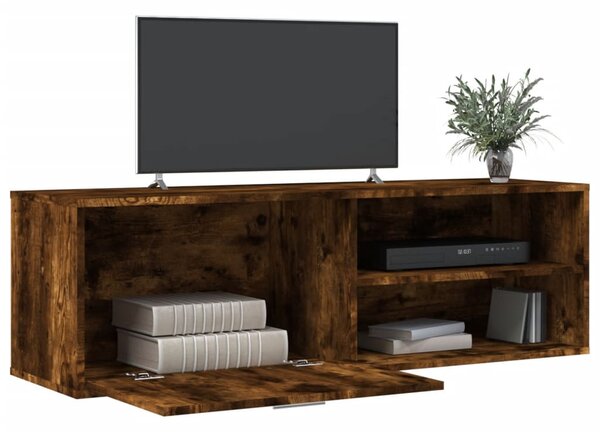 Füstös tölgy színű szerelt fa TV-szekrény 120x34x37 cm