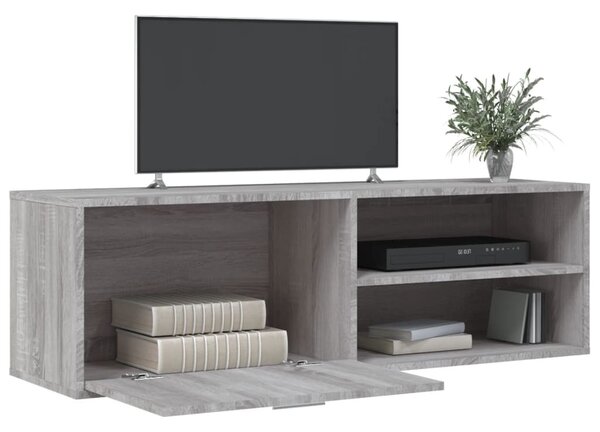 Szürke sonoma szerelt fa TV-szekrény 120 x 34 x 37 cm