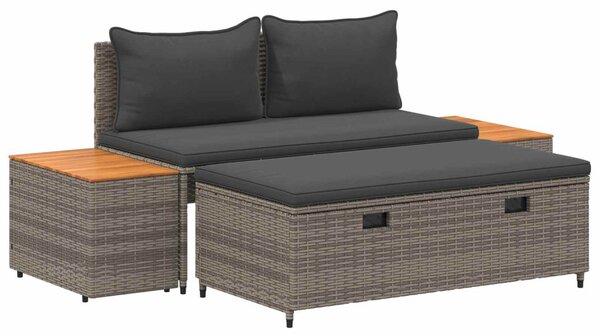 Kültéri kanapé szett 4 -Seater 4 pcs 55 x 30 x 39 cm