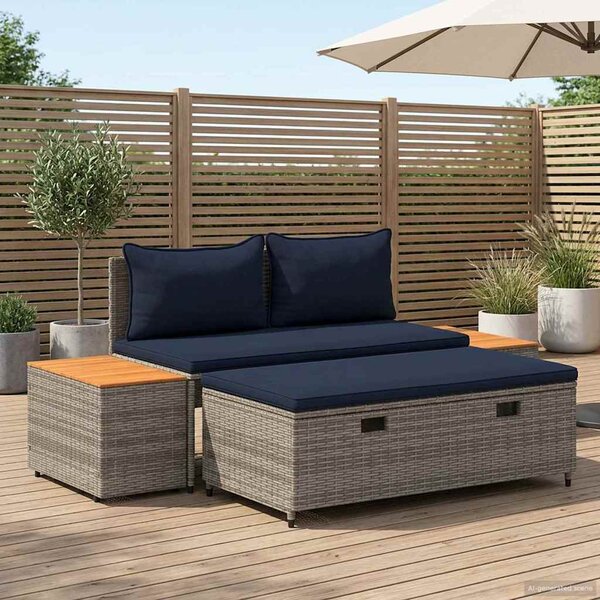Kültéri kanapé szett 4 -Seater 4 pcs 55 x 30 x 39 cm