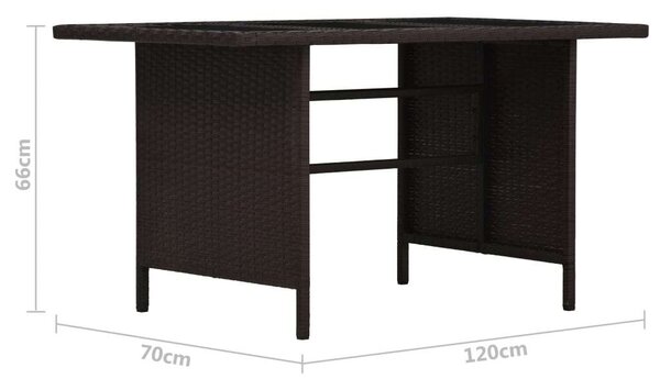 VidaXL Polyrattan Kerti Bútorgarnitúra - 3 részes