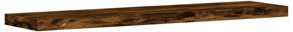 4 db füstös tölgy színű szerelt fa fali polc 40 x 10 x 1,5 cm