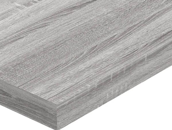 4 db szürke sonoma színű szerelt fa fali polc 40 x 10 x 1,5 cm