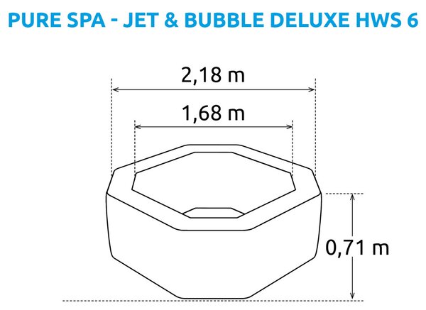 Marimex Pure Spa felfújható pezsgőfürdő - Jet & Bubble Deluxe HWS 6