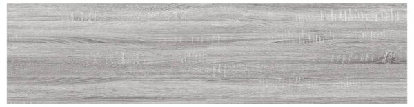 4 db szürke sonoma színű szerelt fa fali polc 40 x 10 x 1,5 cm