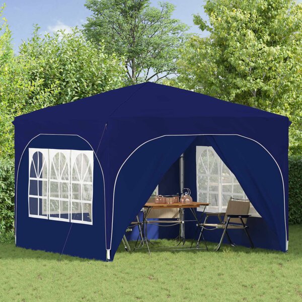 Parti sátor 290 x 290 x 245 cm Kék 210D Oxford ezüst bevonattal