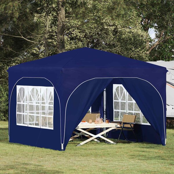 Parti sátor 290 x 290 x 245 cm Kék 210D Oxford ezüst bevonattal