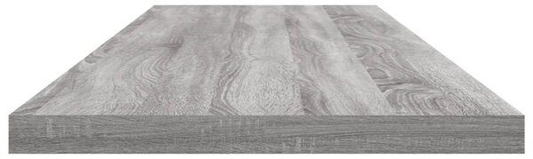 4 db szürke sonoma színű szerelt fa fali polc 100 x 20 x 1,5 cm