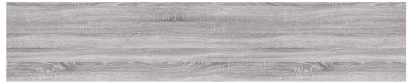 4 db szürke sonoma színű szerelt fa fali polc 100 x 20 x 1,5 cm