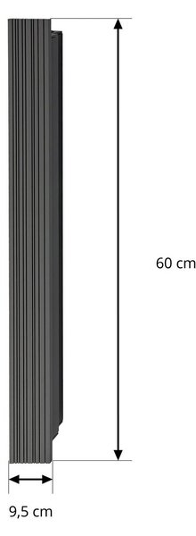 Lucande LED kültéri fali lámpa Melira, hossza 60cm, antracit, Fekete, Alumínium, Modern