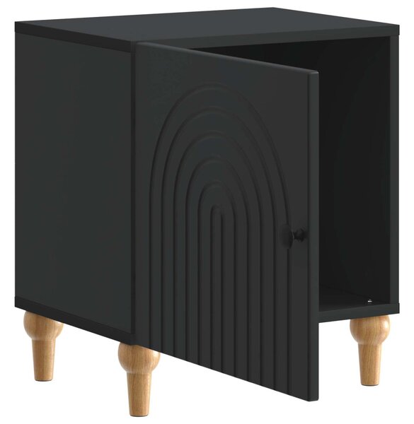 Éjjeliszekrény 2 pcs Fekete 43 x 34,5 x 50 cm Szerelt Fa