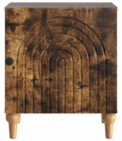 Éjjeliszekrény 2 pcs Füstös Tölgy 43 x 34,5 x 50 cm Szerelt Fa