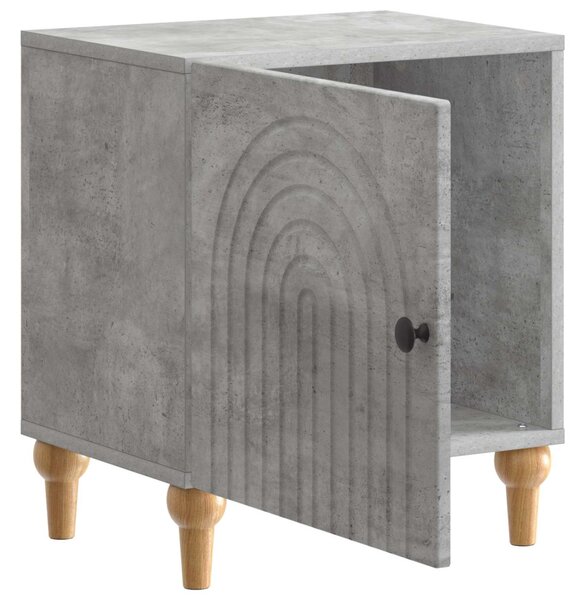 Éjjeliszekrény 2 pcs Betonszürke 43 x 34,5 x 50 cm Szerelt Fa