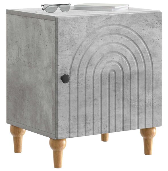 Éjjeliszekrény 2 pcs Betonszürke 43 x 34,5 x 50 cm Szerelt Fa