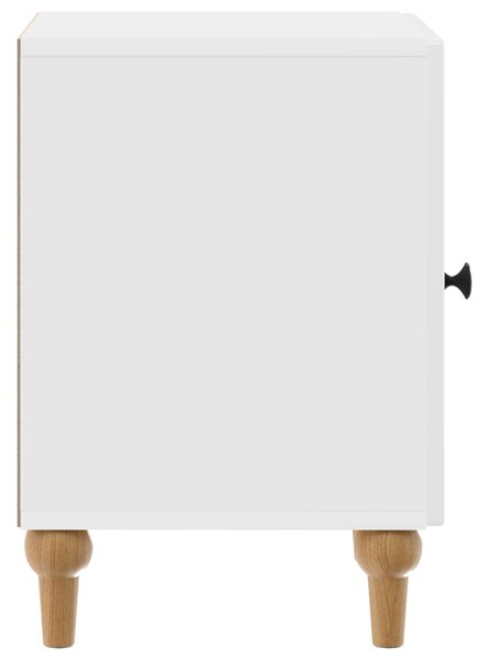 Éjjeliszekrény Magasfényű Fehér 43 x 34,5 x 50 cm Szerelt Fa