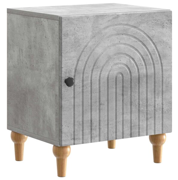 Éjjeliszekrény 2 pcs Betonszürke 43 x 34,5 x 50 cm Szerelt Fa