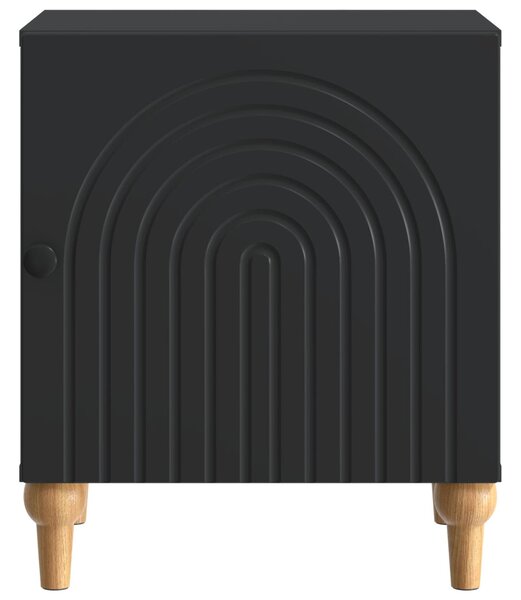 Éjjeliszekrény 2 pcs Fekete 43 x 34,5 x 50 cm Szerelt Fa