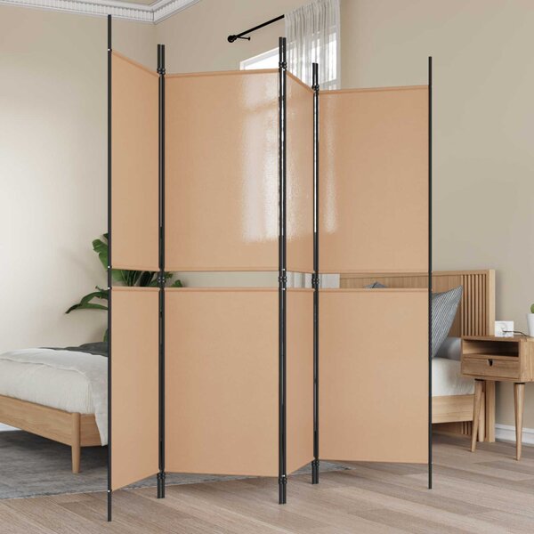 4-paneles szoba elválasztó Bézs 200 x 180 cm Szövet