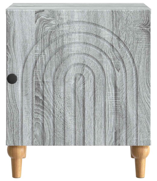 Éjjeliszekrény 2 pcs Szürke Sonoma 43 x 34,5 x 50 cm Szerelt Fa