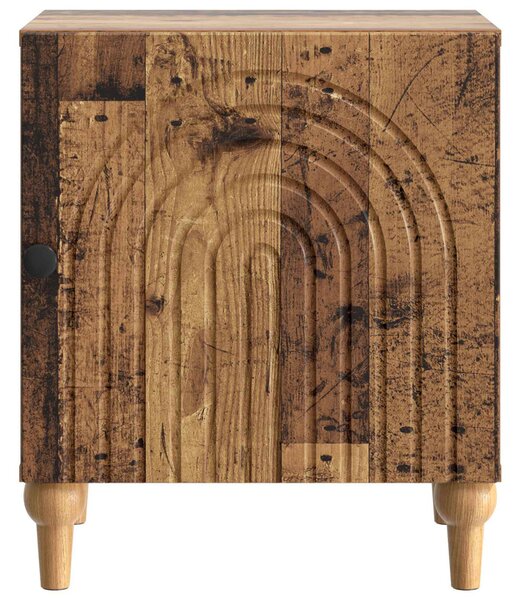 Éjjeliszekrény 2 pcs Antik Fa 43 x 34,5 x 50 cm Szerelt Fa