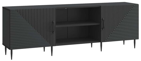 TV szekrény Fekete 150 x 31 x 50 cm Szerelt Fa