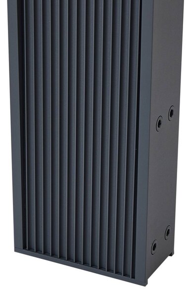 Lucande LED kültéri lámpa Tavion, 230 cm, antracit, IP65, Fekete, Alumínium, Modern