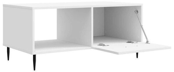 Dohányzóasztal Magasfényű Fehér 90 x 50 x 40 cm Szerelt Fa