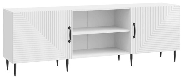 TV szekrény Magasfényű Fehér 150 x 31 x 50 cm Szerelt Fa