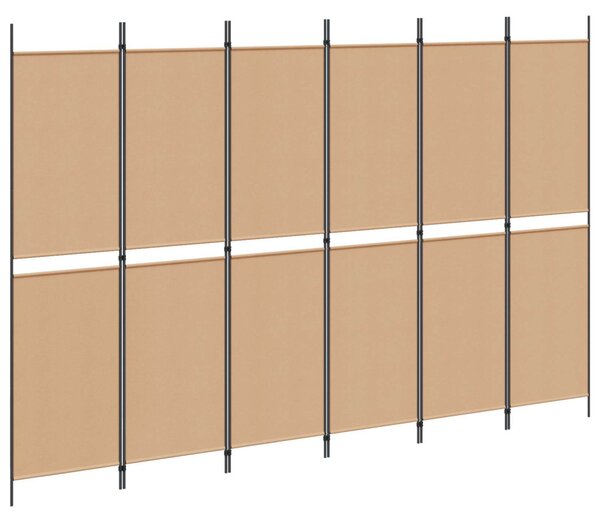 6-paneles szobaelválasztó Bézs 300 x 200 cm Szövet