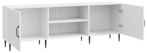 TV szekrény Magasfényű Fehér 150 x 31 x 50 cm Szerelt Fa