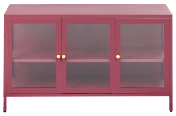 Vitrin NEWPORT Fém 115 cm Sötétpiros