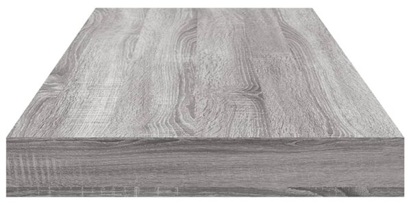 4 db szürke sonoma színű szerelt fa fali polc 60 x 10 x 1,5 cm