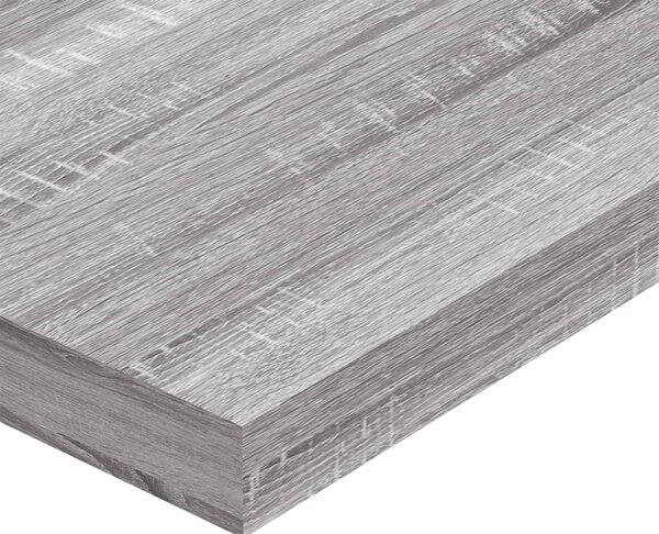 4 db szürke sonoma színű szerelt fa fali polc 60 x 10 x 1,5 cm