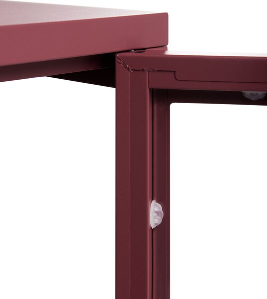 Vitrin NEWPORT Fém 115 cm Sötétpiros