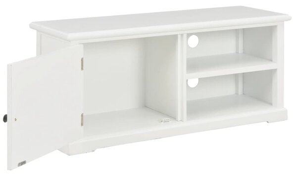 Fehér fa TV-szekrény 90 x 30 x 40 cm