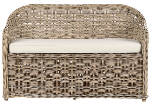 Kerti pad ülőpárnával SUSUA 141 cm Rattan Természetes