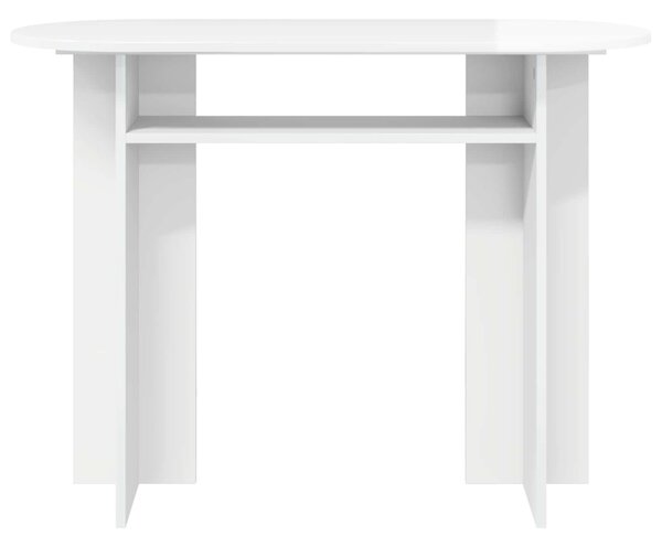 Konzolasztal Magasfényű Fehér 100 x 39,5 x 75 cm Szerelt Fa