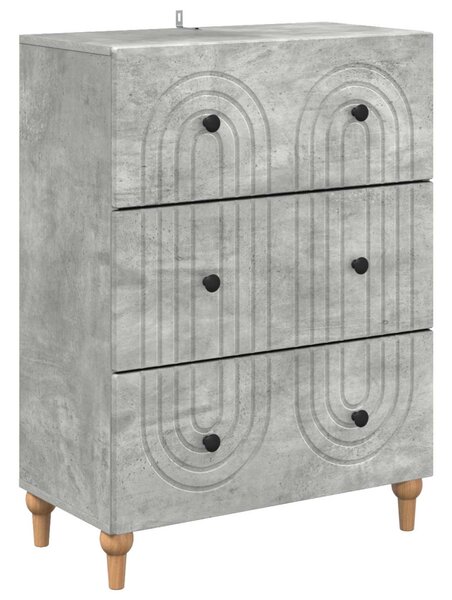 Fiókos szekrény Betonszürke 66 x 34,5 x 90 cm Szerelt Fa