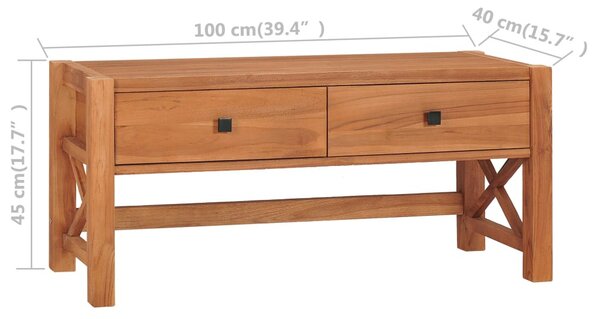 Újrahasznosított tíkfa TV-szekrény 100 x 40 x 45 cm