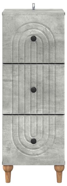 Fiókos szekrény Betonszürke 33 x 34,5 x 90 cm Szerelt Fa